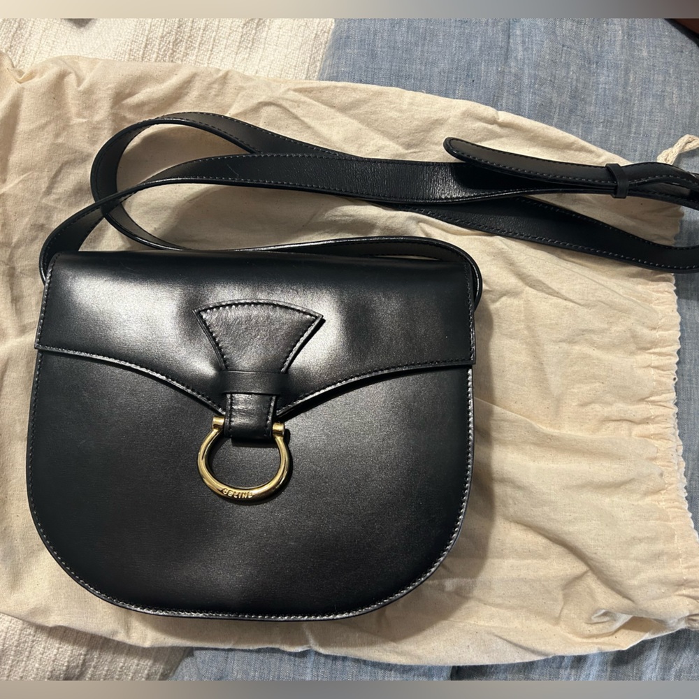 Vintage Celine Horseshoe Crossbody Bag